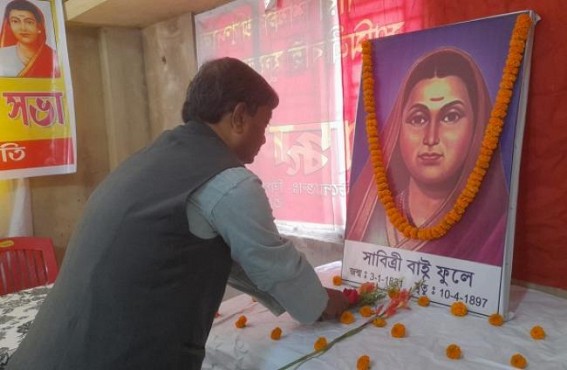 Savitri Bai Phule's 191th Birth Anniversary was observed by Tripura Tafashili Jati Samonnoy Samiti Savitri Bai Phule's 191th Birth Anniversary was observed by Tripura Tafashili Jati Samonnoy Samiti
